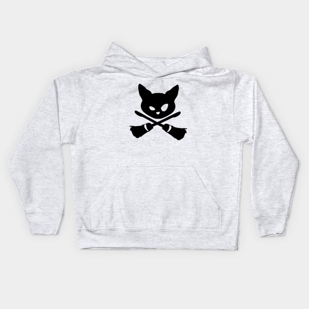 Witchy Warning Label - Black Kids Hoodie by SlowOctopus